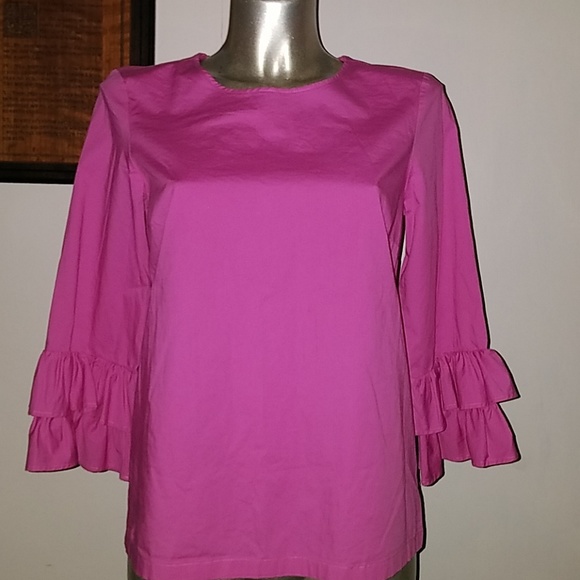 HP BEST IN TOPS,  J. Crew Double Ruffle Sleeve Top - Picture 2 of 8